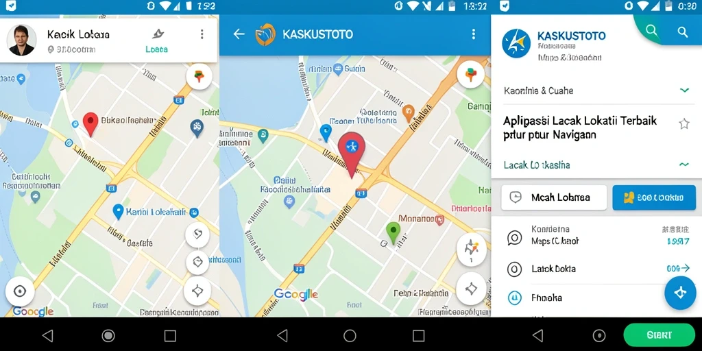 Tampilan antarmuka aplikasi KASKUSTOTO untuk lacak lokasi.