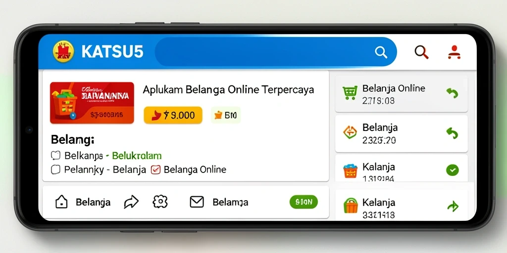 Tampilan antarmuka pengguna aplikasi KATSU5 yang menarik dan fungsional.