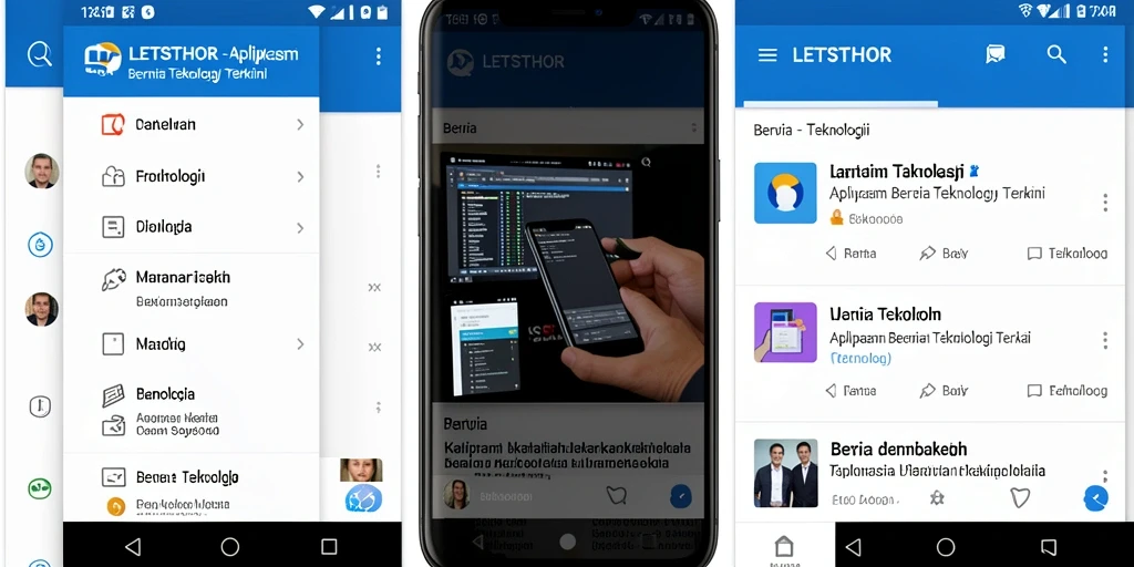 Tampilan antarmuka aplikasi LETSTHOR yang menarik dan informatif.