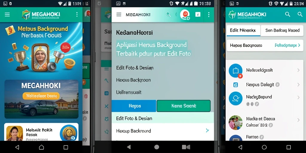 Tampilan antarmuka MEGAHOKI yang sederhana untuk Hapus Background.