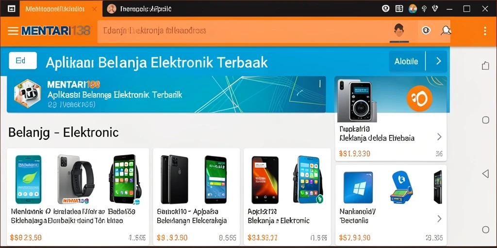 Antarmuka MENTARI138 yang intuitif untuk belanja elektronik.
