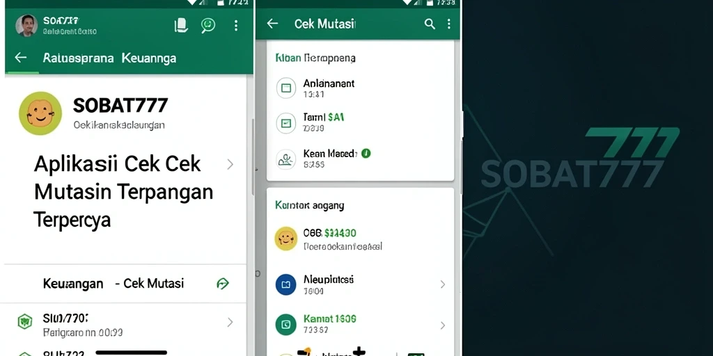Antarmuka SOBAT777 menampilkan data mutasi keuangan yang rapi.