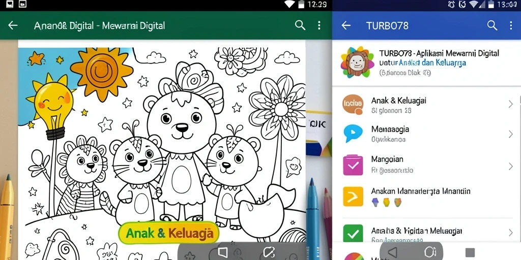 Antarmuka pengguna TURBO78 untuk mewarnai digital yang menyenangkan.